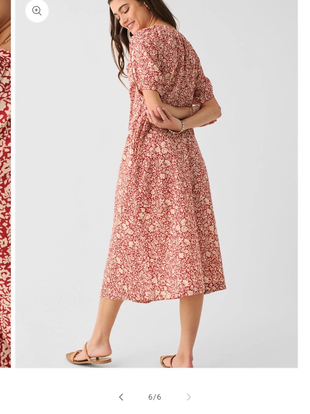 Faherty Carmel Midi Dress in Spice Sunrise Floral / Tandoori Floral NWOT